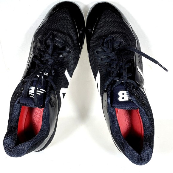 New Balance‎ Men\'s L4040 BK4 Black/White Metal Baseball Cleats Size 16 main image 6